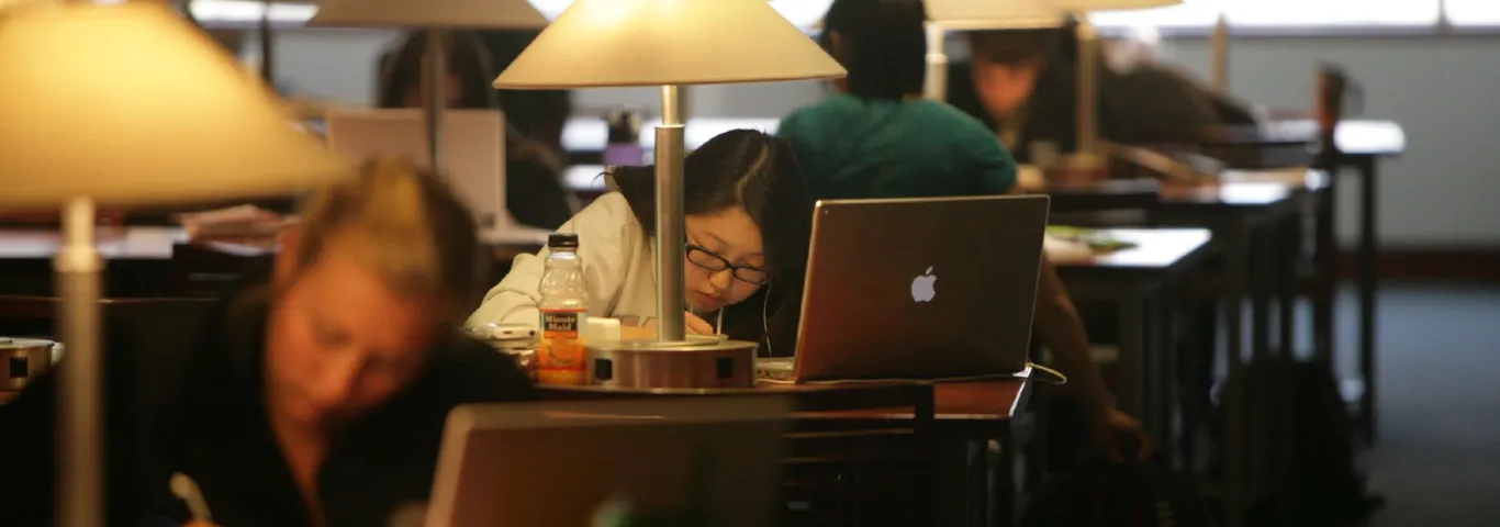students studying