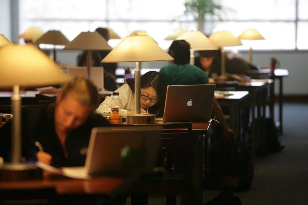students studying